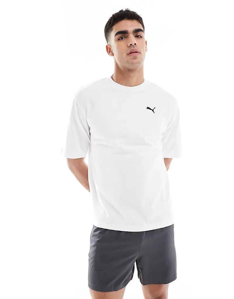 

Футболка свободного кроя Puma из коллекции «Essentials» белого цвета