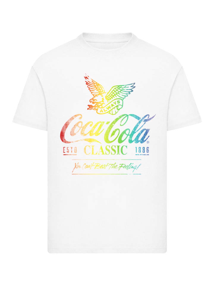 

Футболка с принтом Coca-Cola Ombre белого цвета F4NT4STIC, Белый, Футболка с принтом Coca-Cola Ombre белого цвета F4NT4STIC