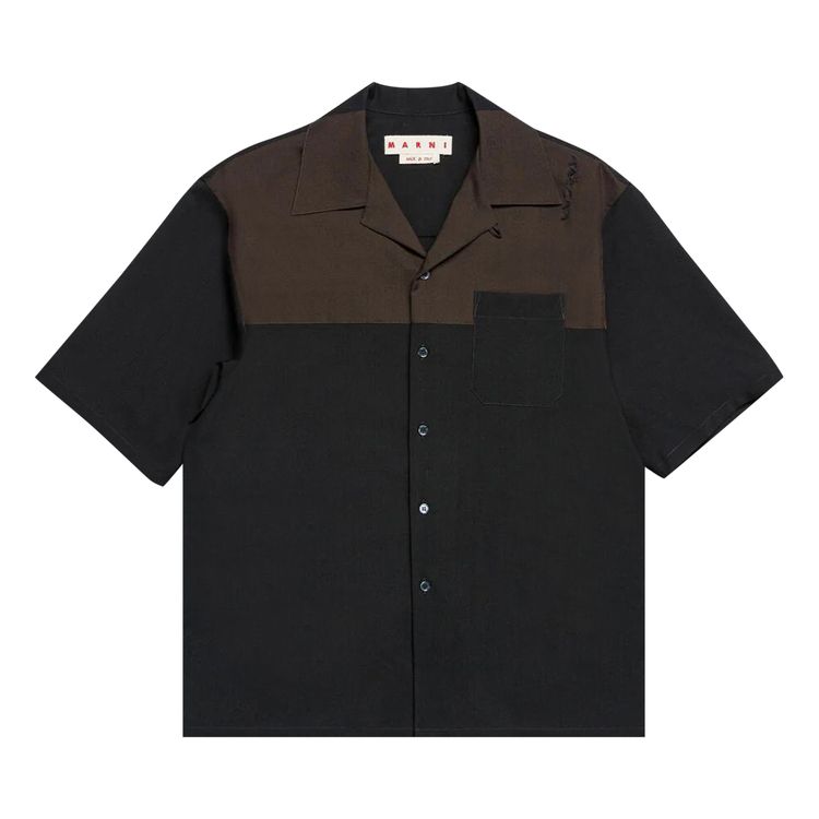 

Рубашка Marni Tropical Wool Shirt Black, черный