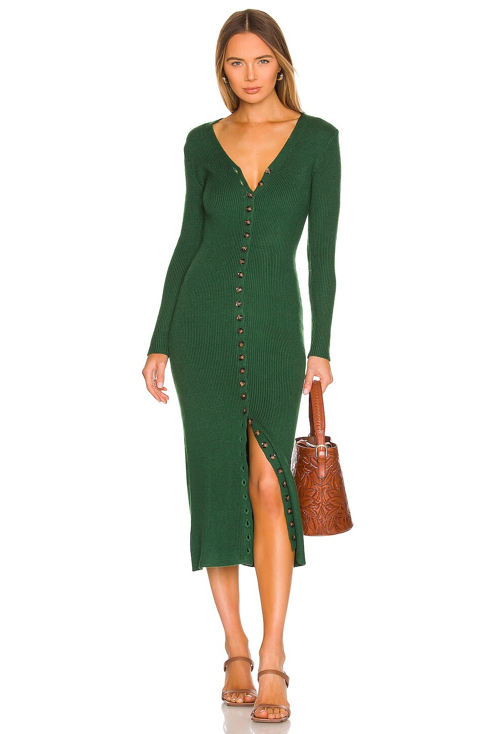 

Платье LPA Kavala Sweater, темно-зеленый