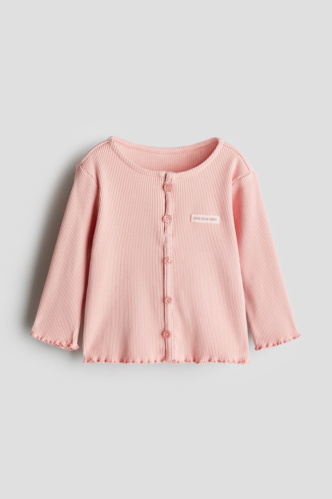 

Рубашка из джерси с пуговицами H&M, розовый