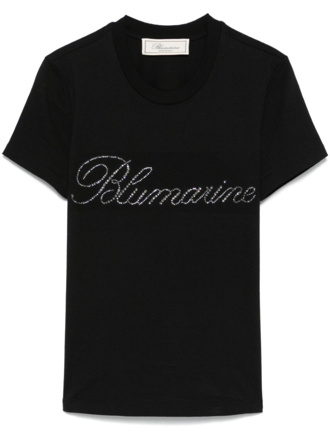 

Blumarine футболка с логотипом и стразами, черный