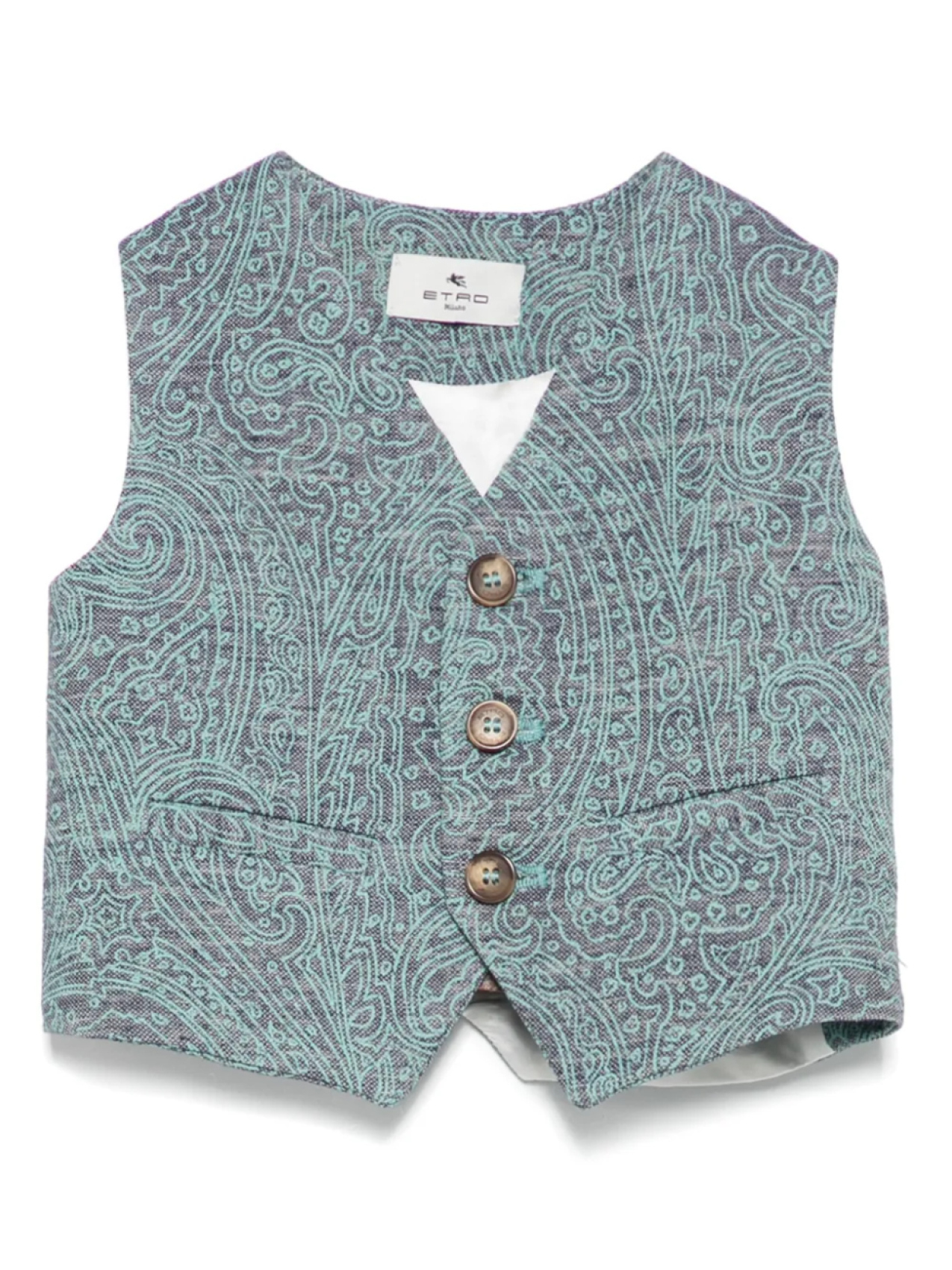 

Жилет ETRO KIDS с принтом пейсли, синий