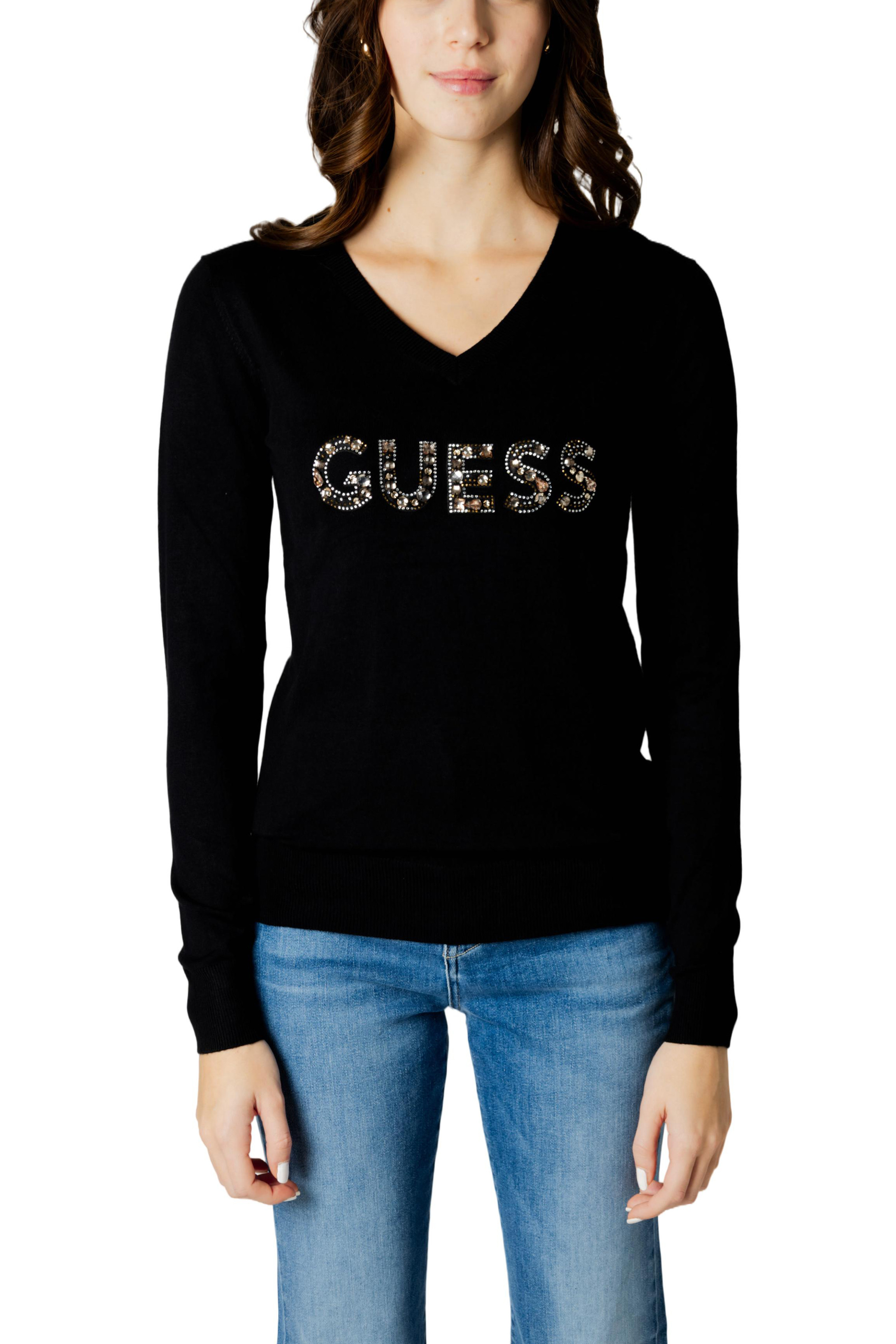 

Джемпер Guess со стразами, черный