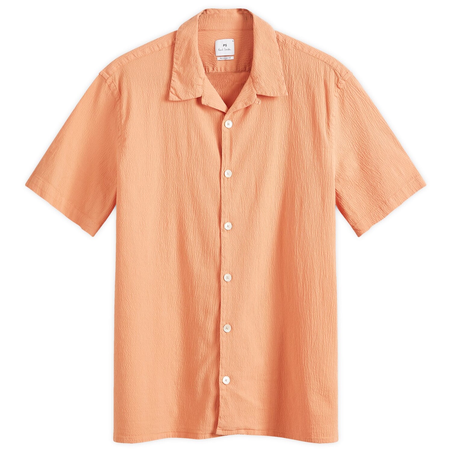 

Рубашка с коротким рукавом Paul Smith Seersucker Vacation Shirt, оранжевый