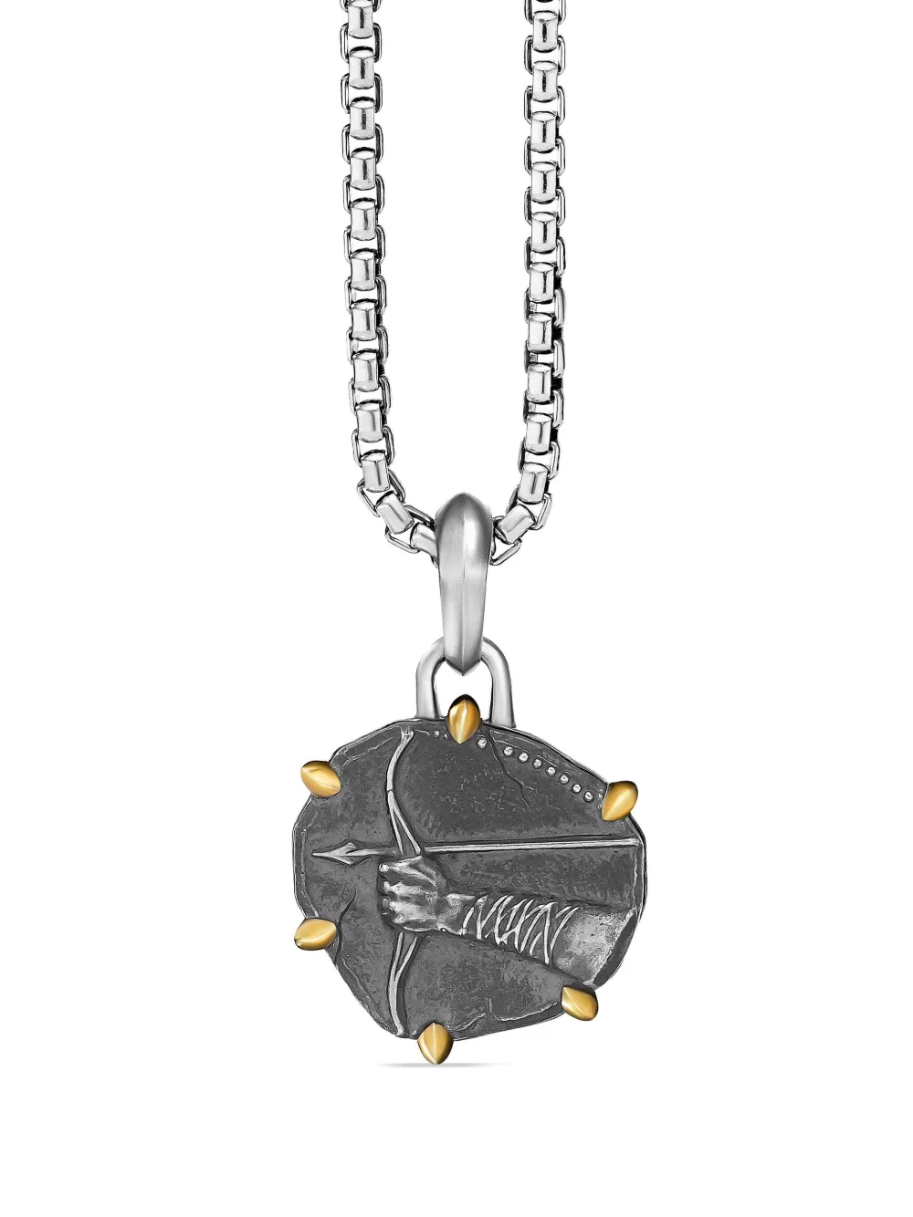 

Подвеска Sagittarius из желтого золота и серебра (33 мм) David Yurman, серебяный