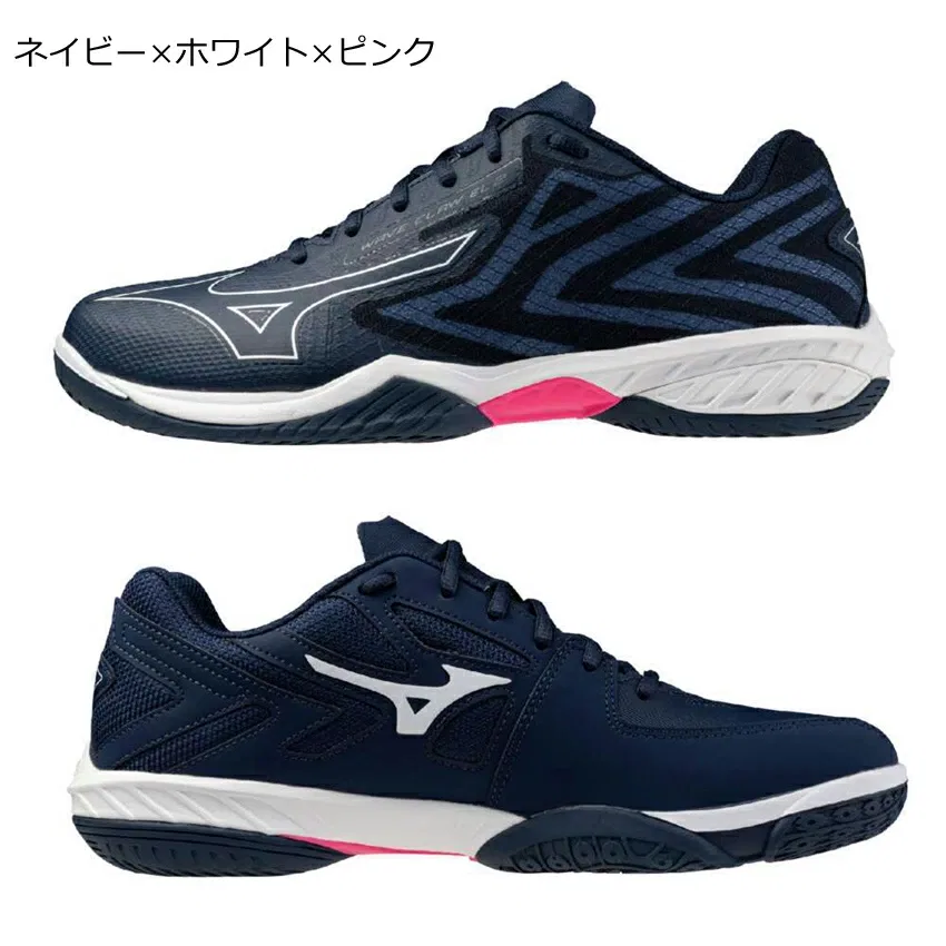 Унисекс кроссовки для бадминтона «Wave Claw EL2» от Mizuno, 66 Navy X White X Pink — фото 3