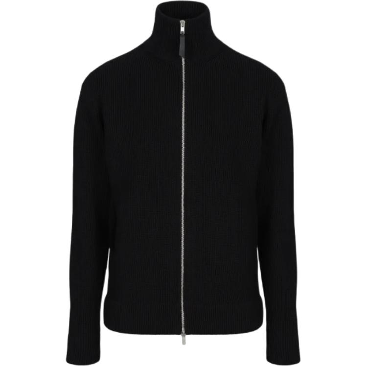 

Кардиган с ребристой отделкой на молнии Maison Margiela, черный