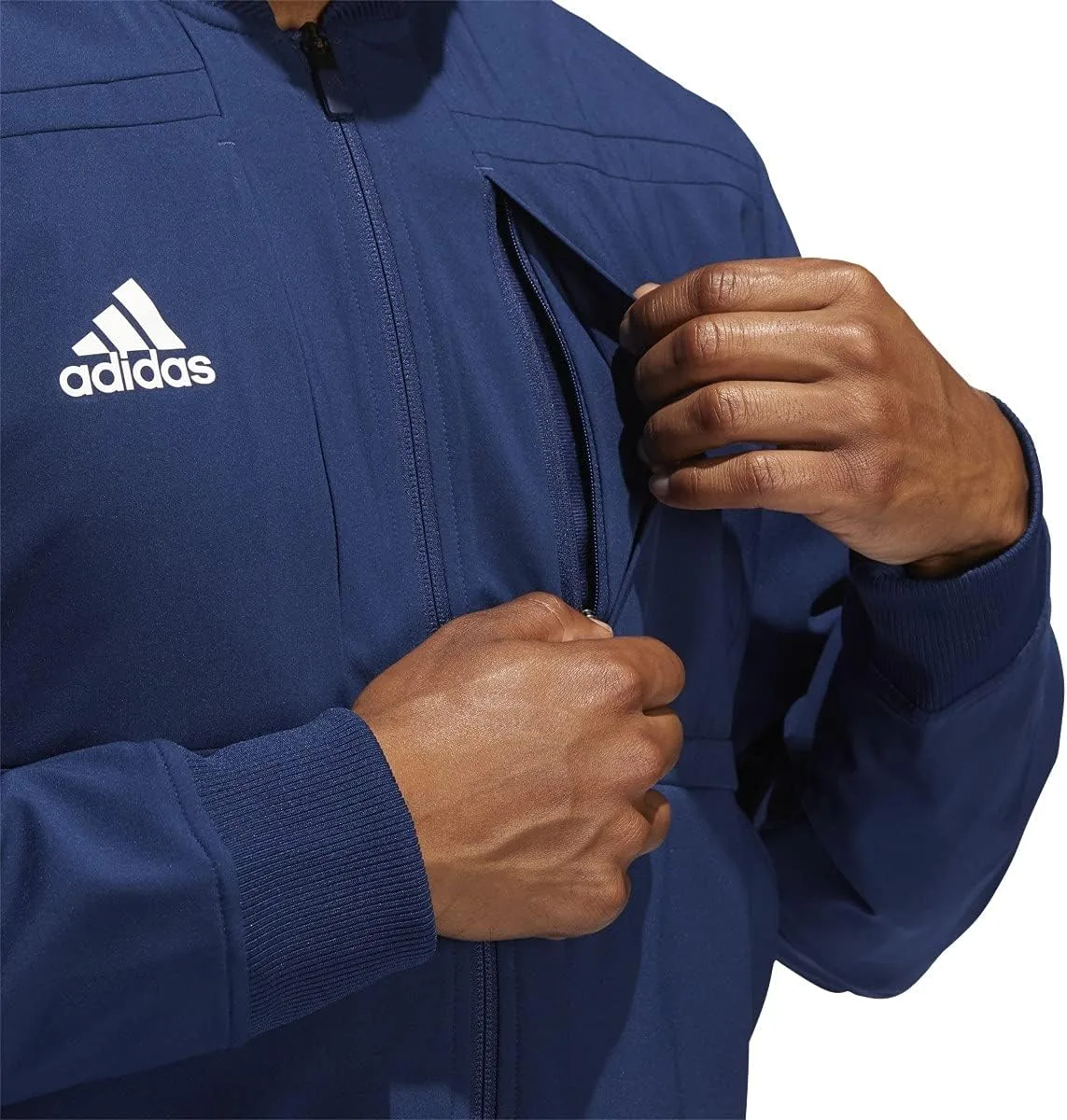 Мужская куртка-бомбер Adidas Urban, сине-белый — фото 3
