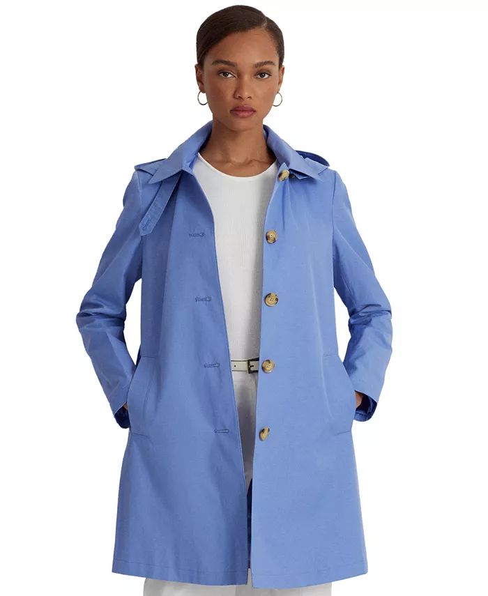 

Женский дождевик с капюшоном Lauren Ralph Lauren, синий