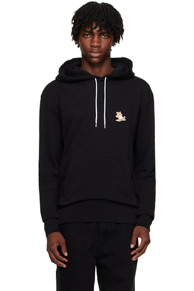 

Черная толстовка с капюшоном Chillax Fox Maison Kitsuné