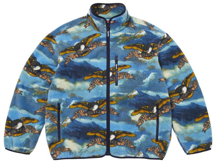 

Флисовая куртка Supreme x Antihero, разноцветная, мультиколор