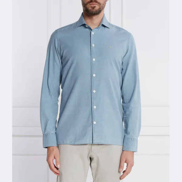 

Рубашка узкого кроя Hackett London, синий