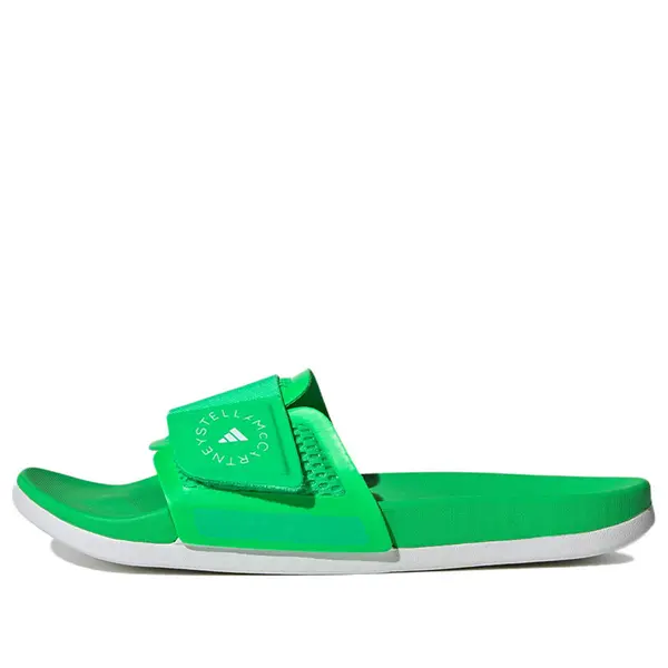 Тапочки by stella mccartney slides 'green white' Adidas, мультиколор