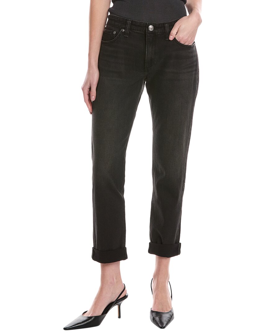 

Джинсы бойфренда Cornelia Slim с низкой талией rag & bone Dre, черный