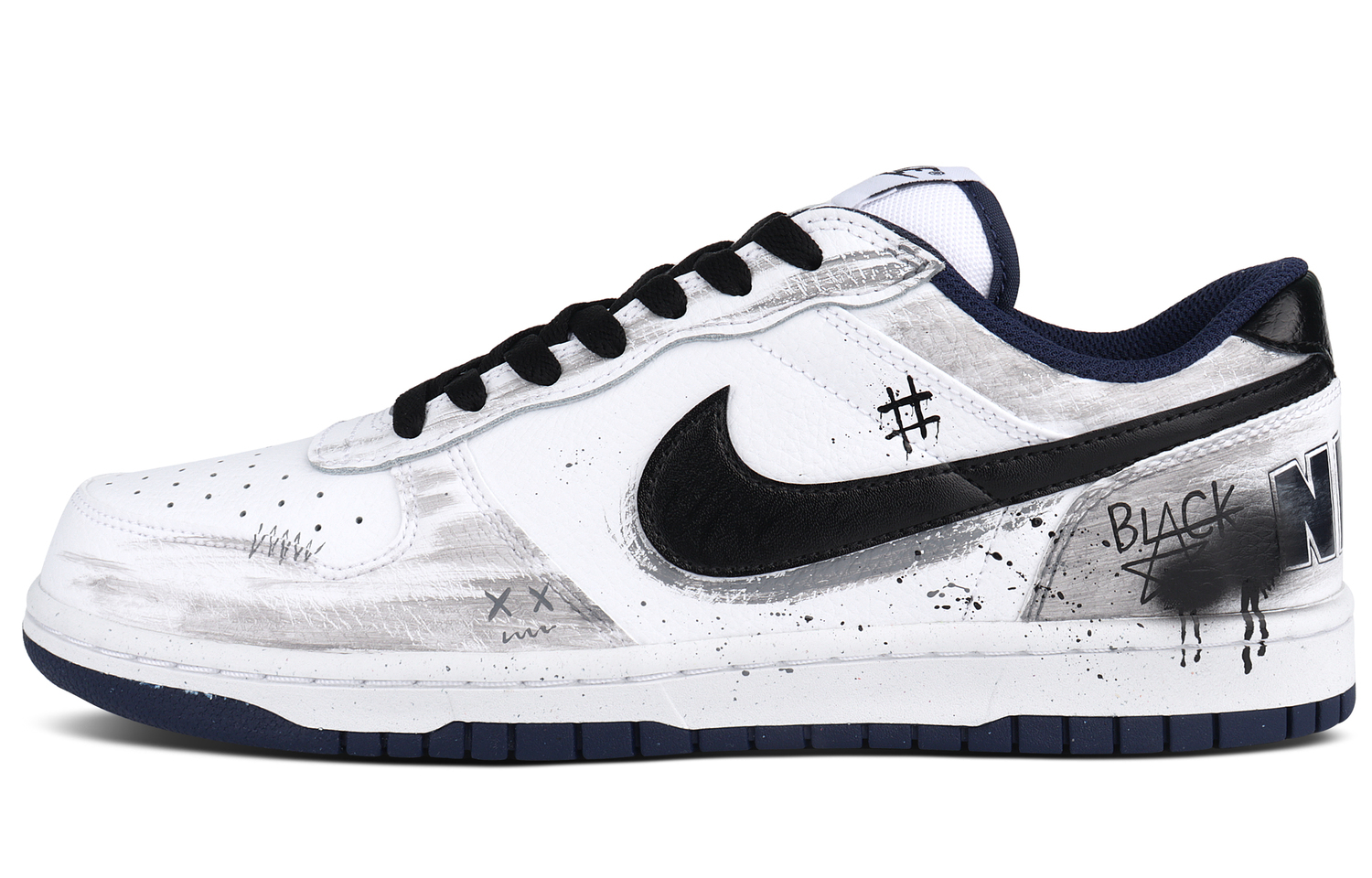 

Большие устойчивые к истиранию, легкие и дышащие низкие кроссовки для скейтбординга men's Nike, белый