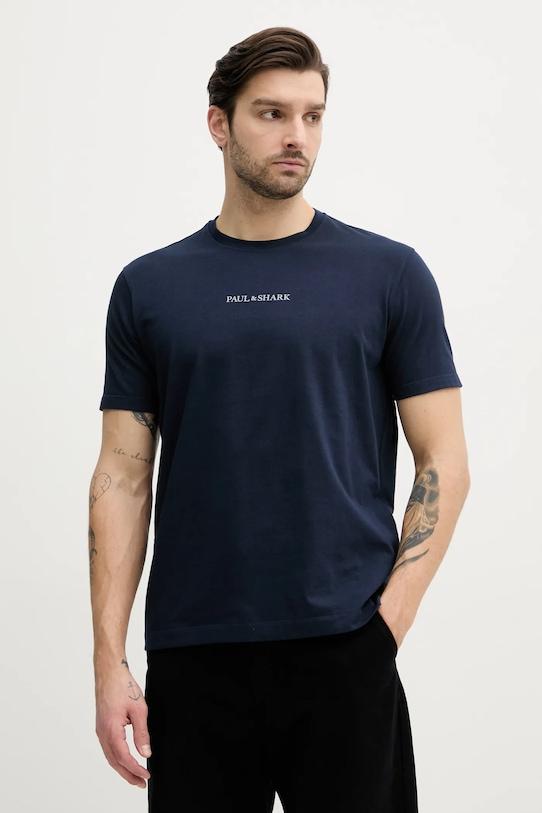 

Хлопковая футболка Paul&Shark, темно-синий