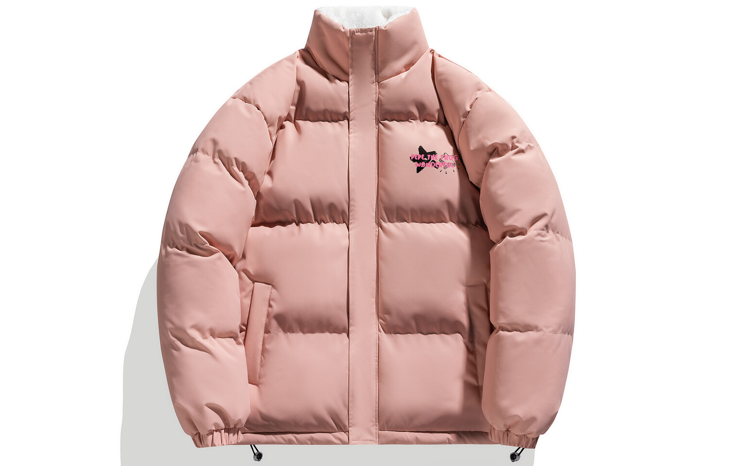 

Куртка Pepe The Frog Puffer Unisex на флисовой подкладке, розовый