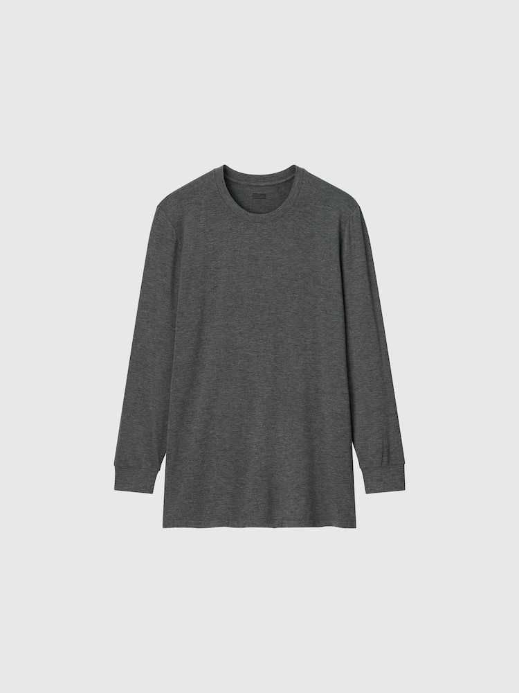 Футболка Heattech с круглым вырезом Uniqlo, цвет 00 белый — фото 3