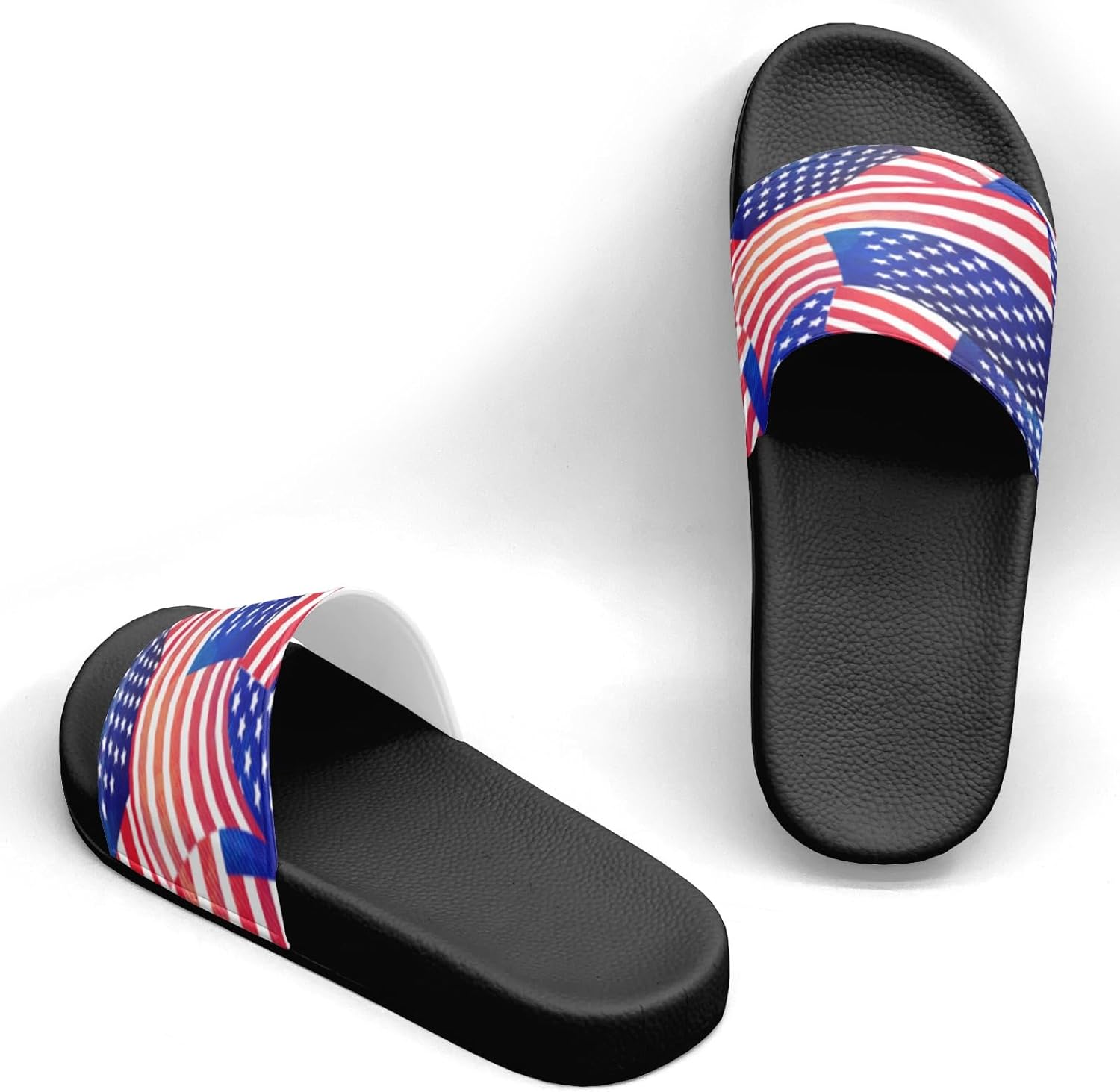 Шлепанцы с дизайном американского флага для женщин и мужчин Generic, Happy Flag Day American Custom 3 — фото 2