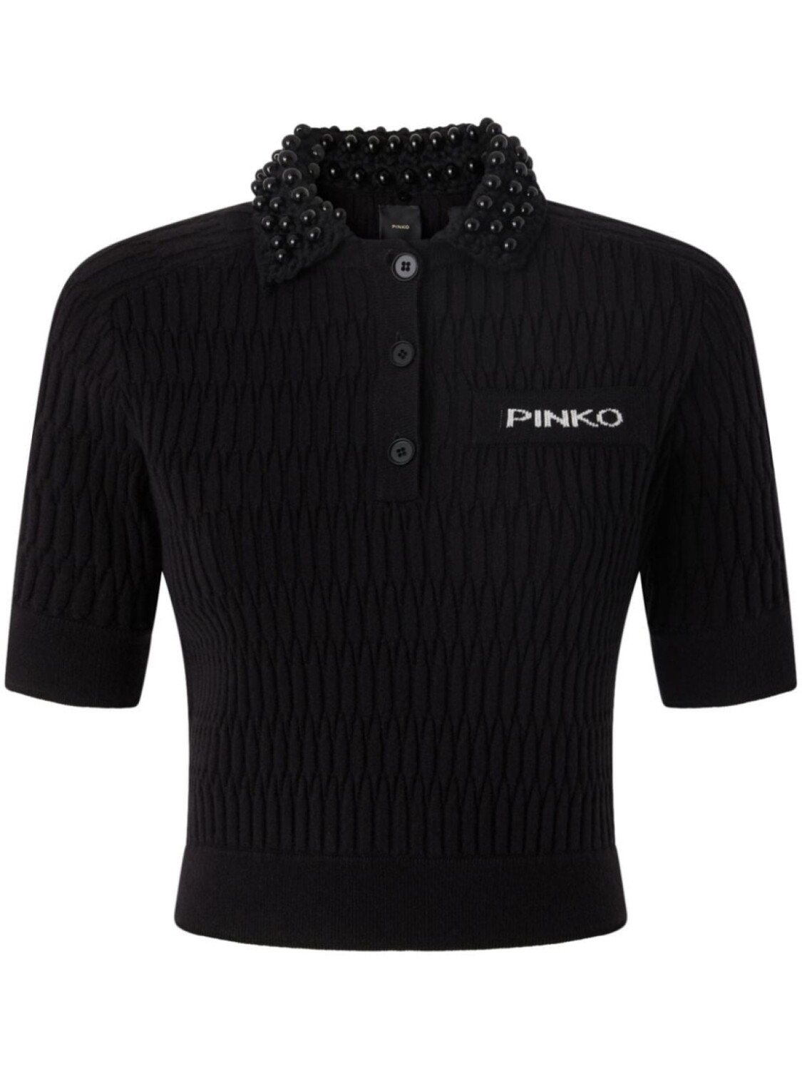 

PINKO свитер с вышитым логотипом, черный
