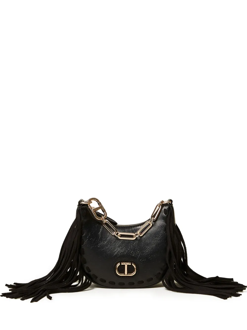 

Сумка на плечо с бахромой TWINSET, черный