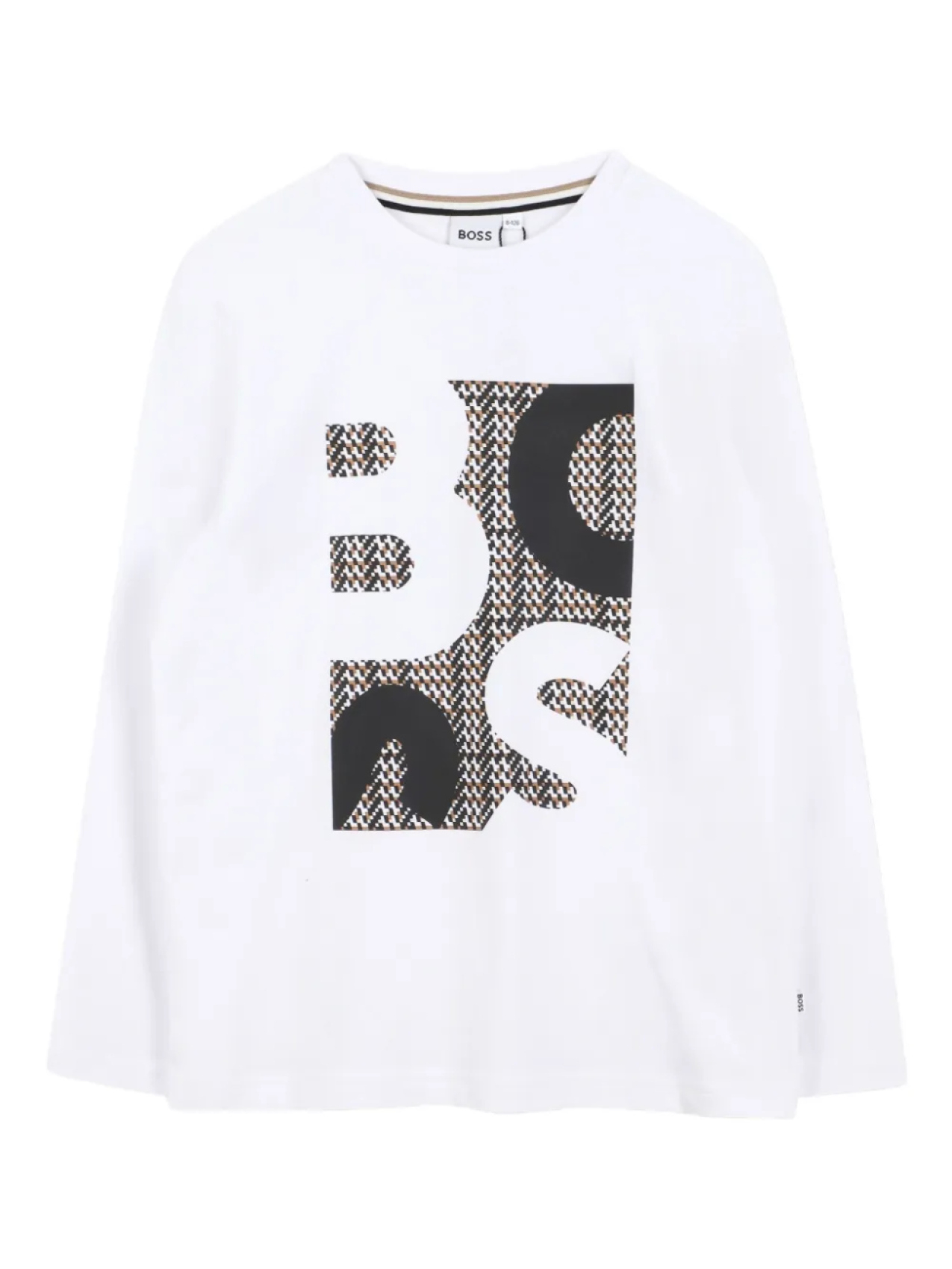 

BOSS Kidswear лонгслив с логотипом, белый