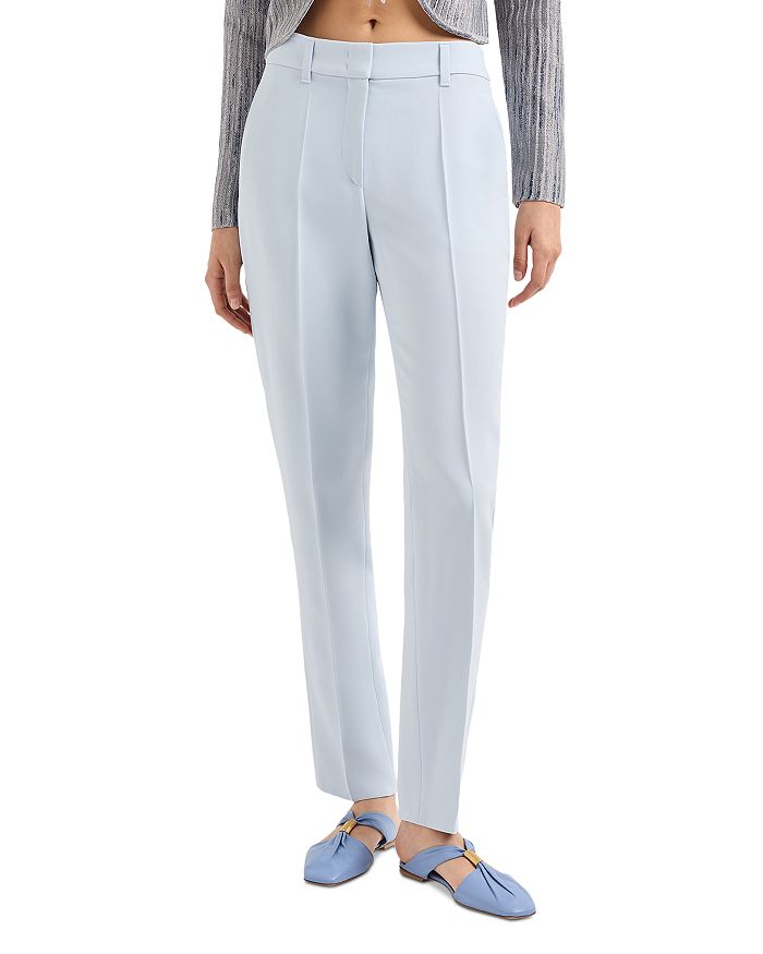 

Брюки зауженные из крепа Cady Emporio Armani, синий
