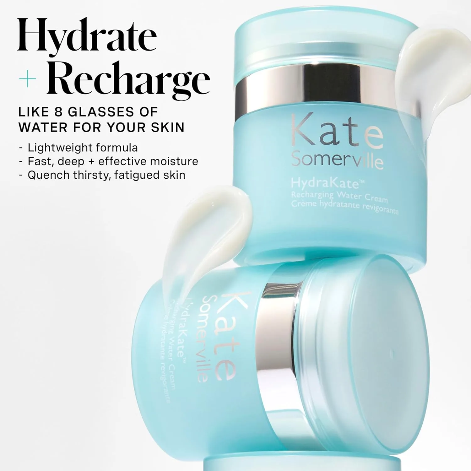 Увлажняющий крем для лица Kate Somerville HydraKate Recharging Water Cream - восстанавливает и заряжает энергией сухую, уставшую кожу, 48 мл., blue — фото 3