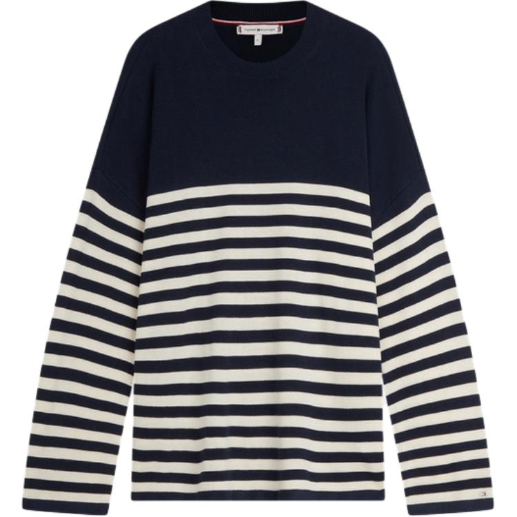 

Tommy Hilfiger Топ Women's Navy Blue & White Multicolor