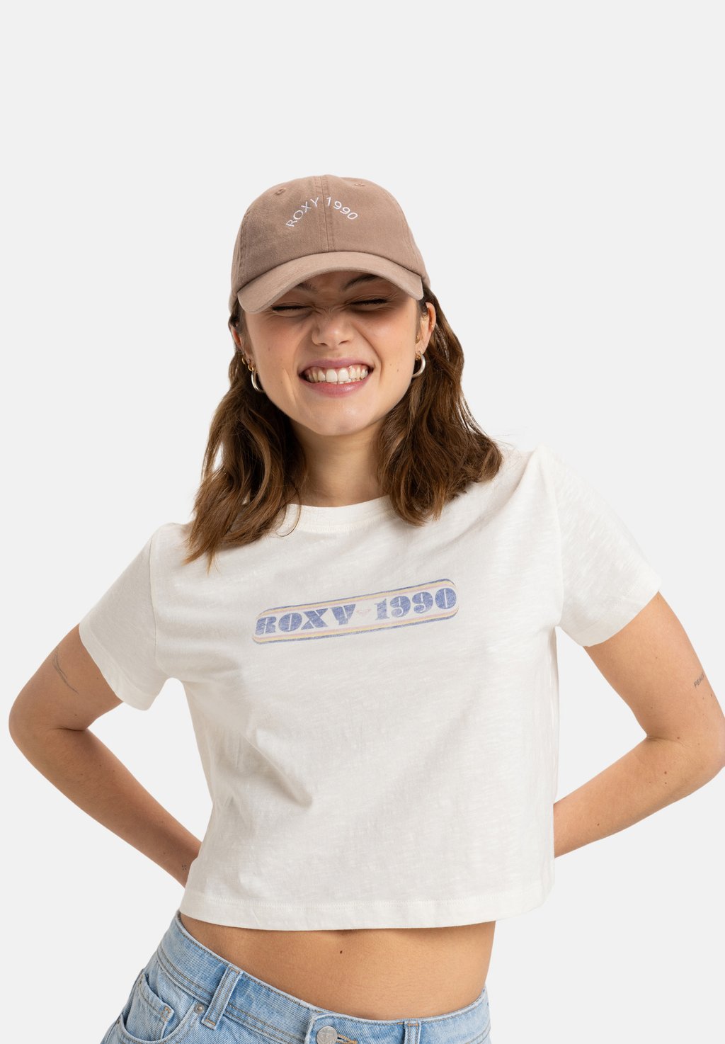 

Футболка с принтом MAGIC SWELL CROP Roxy, слоновая кость