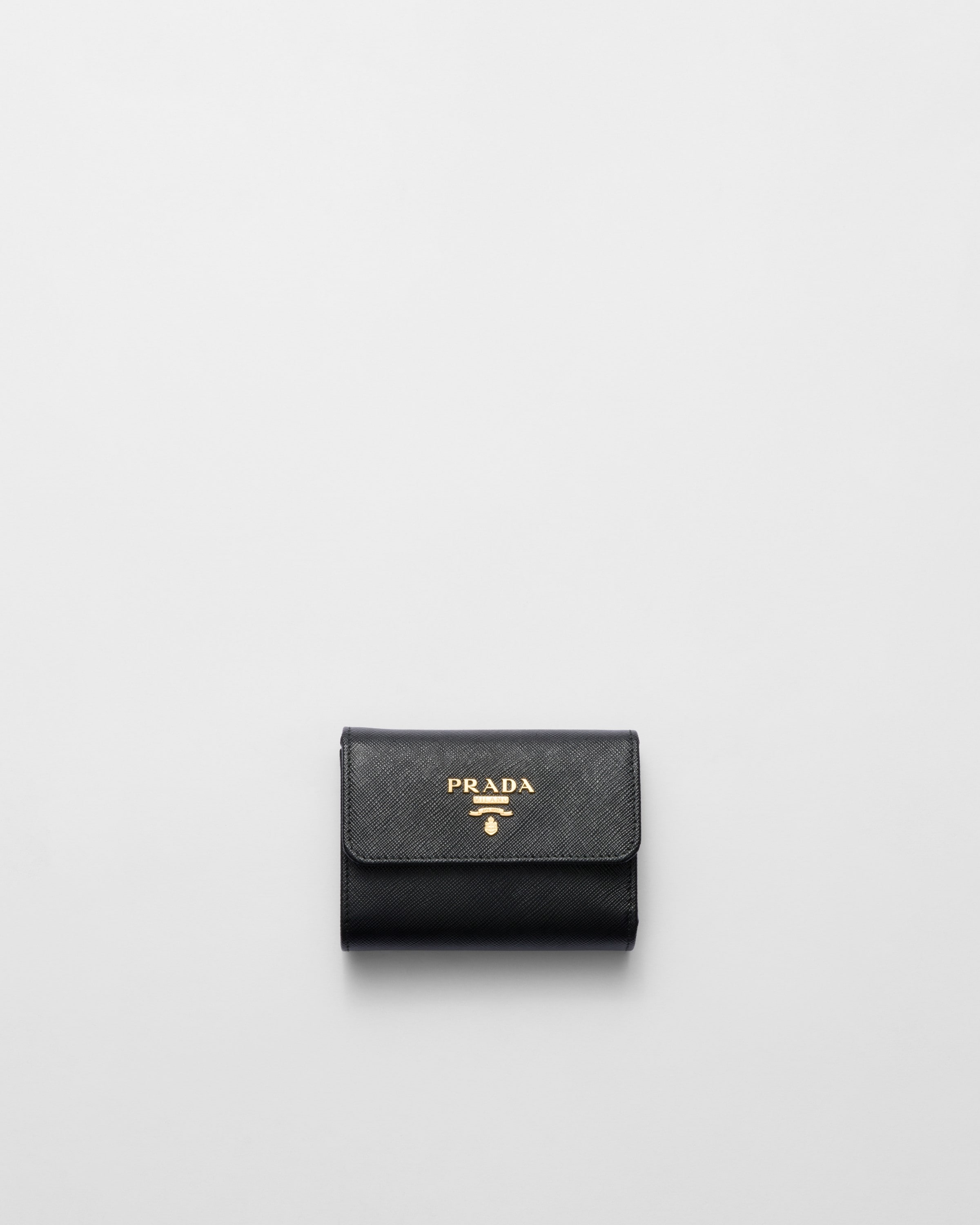 

Маленький кошелек из сафьяновой кожи Prada, черный