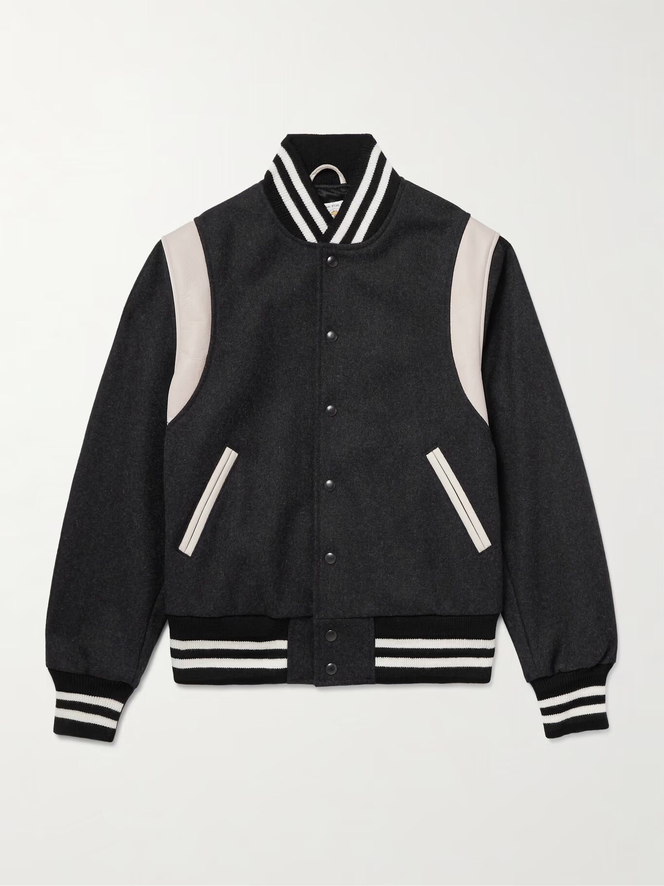 

Куртка Hayes Varsity из смеси шерсти и кожи с кожаными вставками GOLDEN BEAR, черный