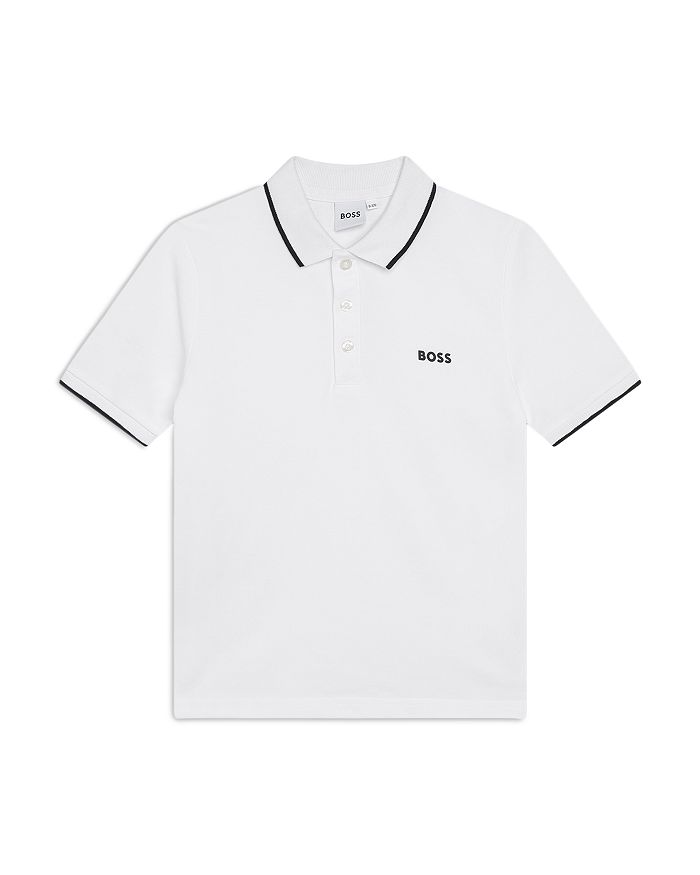 

Мальчиковая поло с коротким рукавом - для старших детей BOSS Kidswear, белый