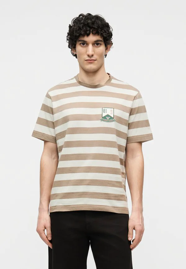Футболка с принтом Emporio Armani, Beige