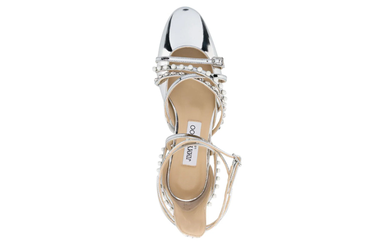 Celestia Женские повседневные туфли 2,5 см серебристые Jimmy Choo — фото 4