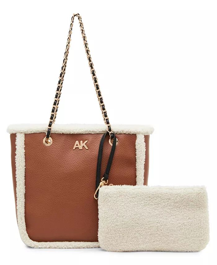 

Большая сумка-шоппер Sherpa Anne Klein, коричневый