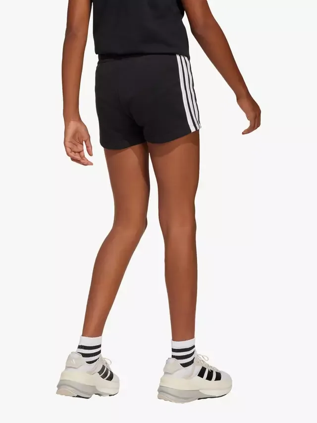 Детские классические шорты в три полоски, черно-белые adidas — фото 2