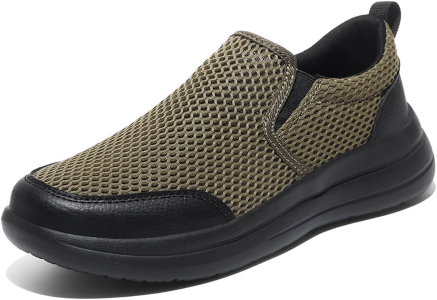 

Мужские кроссовки без шнурков: идеально для спортзала, путешествий и офиса. Удобная обувь для ходьбы, которую легко носить Kpdwfms, хаки