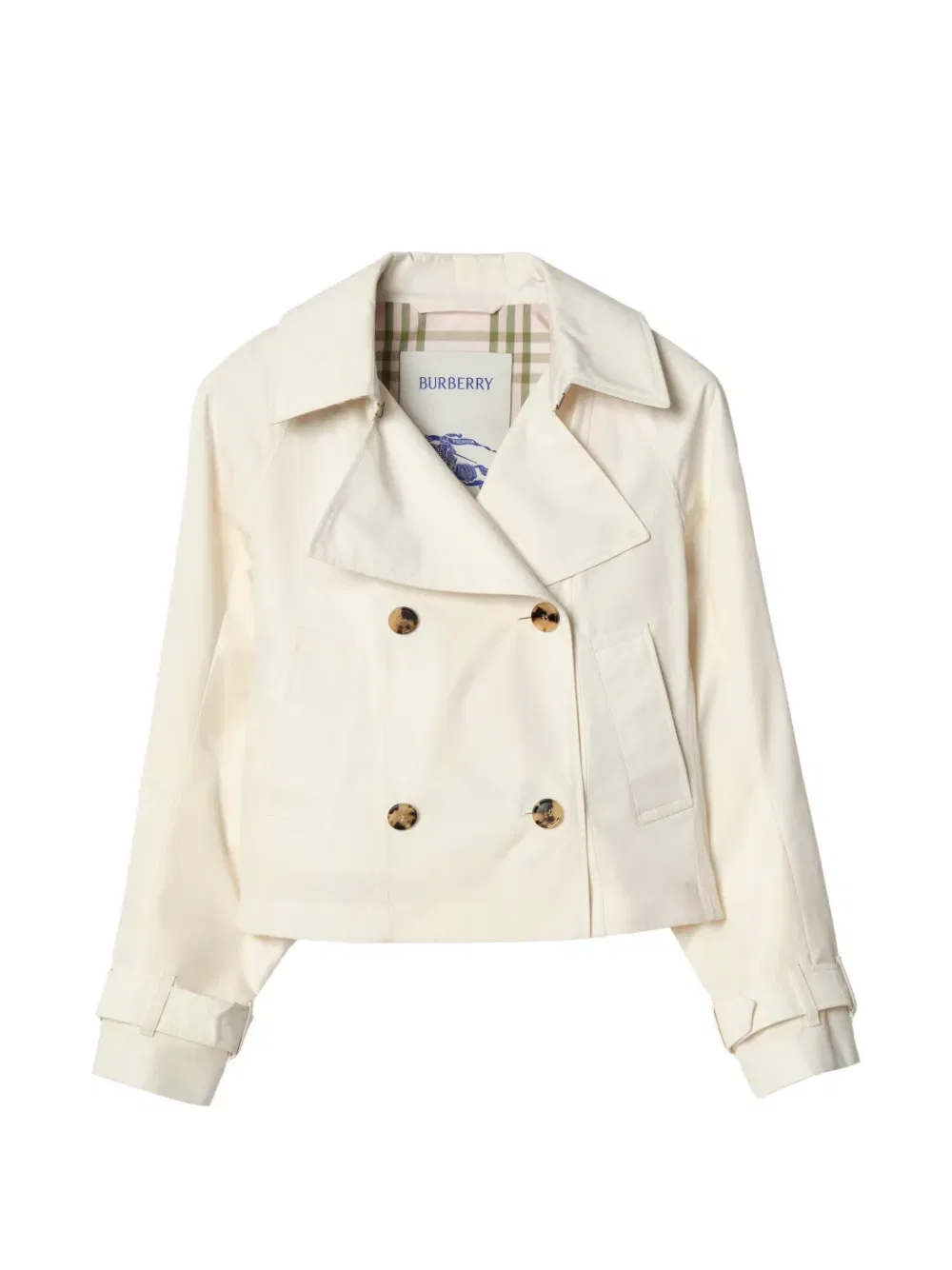 Куртка Ladybrook Burberry, укороченная, приталенная, нейтральный