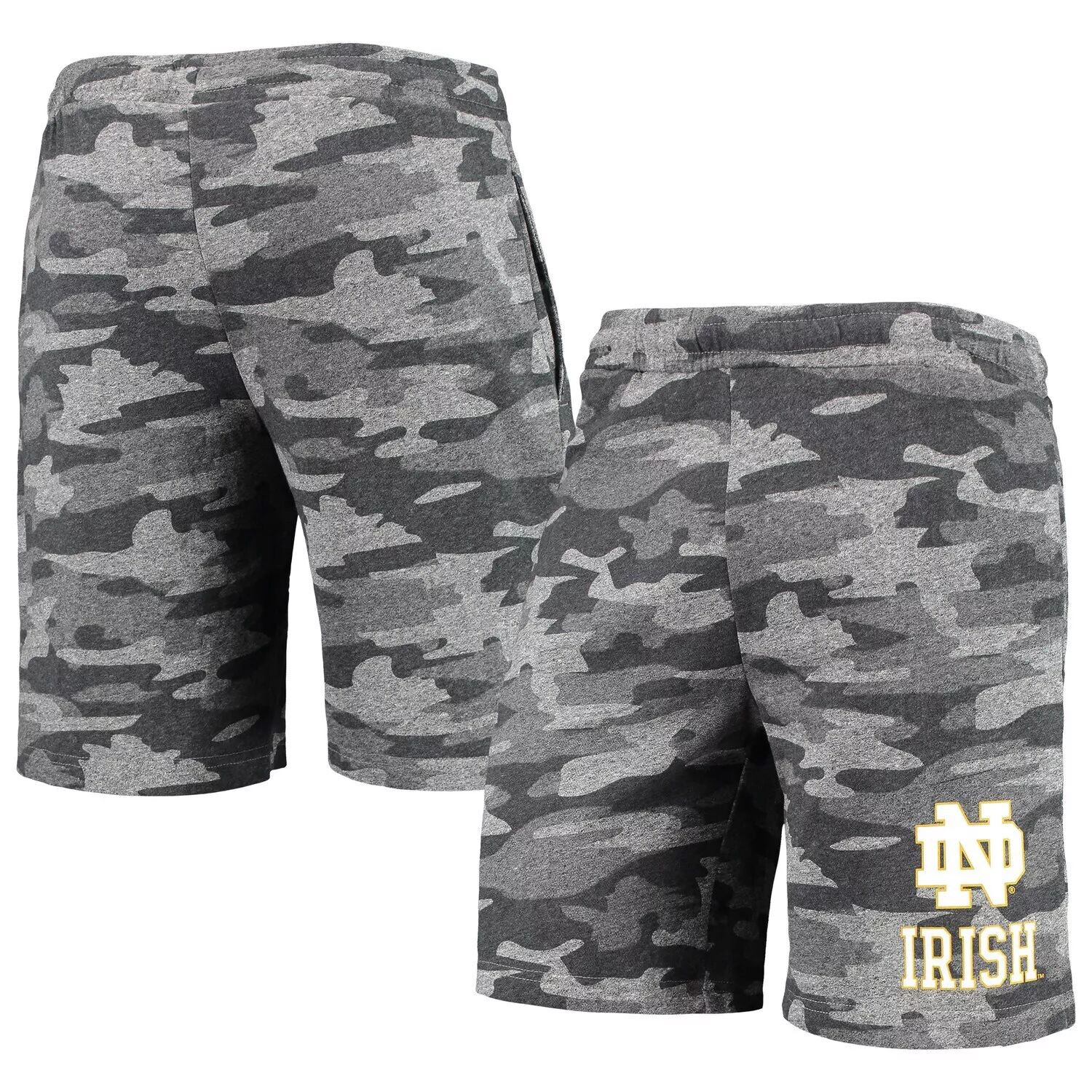 

Мужские шорты Concepts Sport Угольно-серый Notre Dame Fighting Irish Camo Backup Terry Jam Lounge Shorts