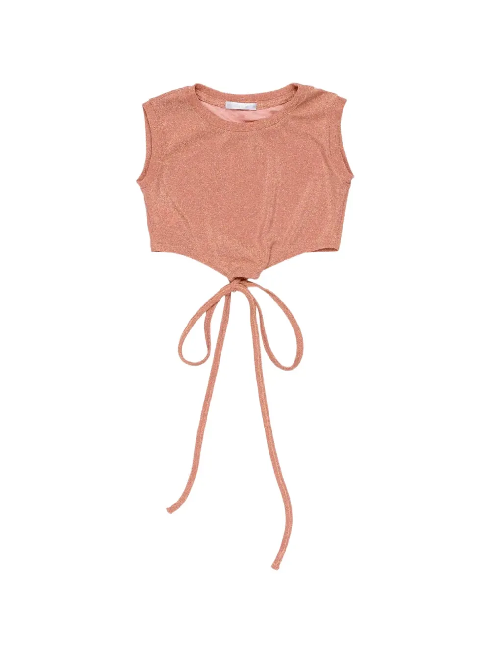 

Укороченный топ на завязках Miss Grant Kids, бежевый