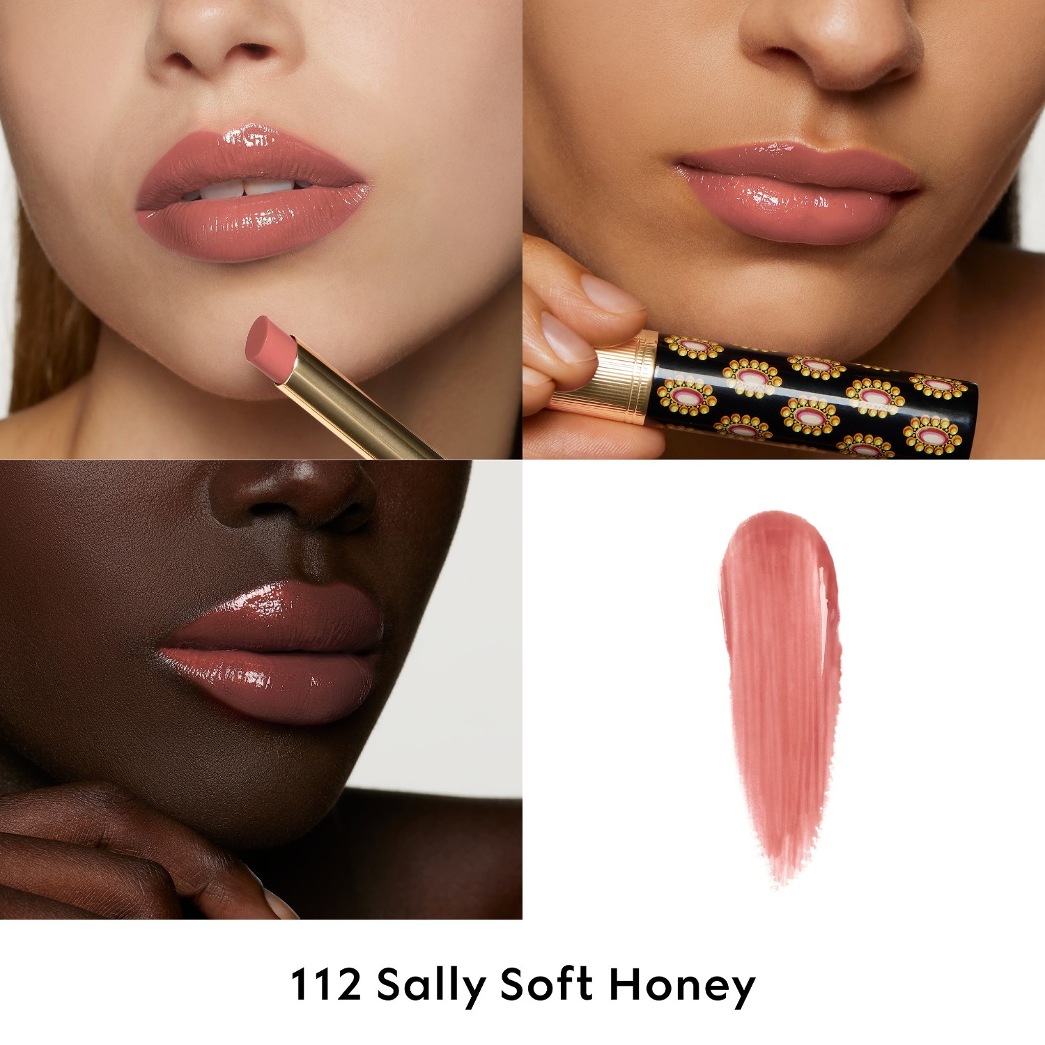 Помада для губ gucci beauty brilliant lipstick Gucci, 112 - sally soft honey, вес 1.8 гр. — фото 4