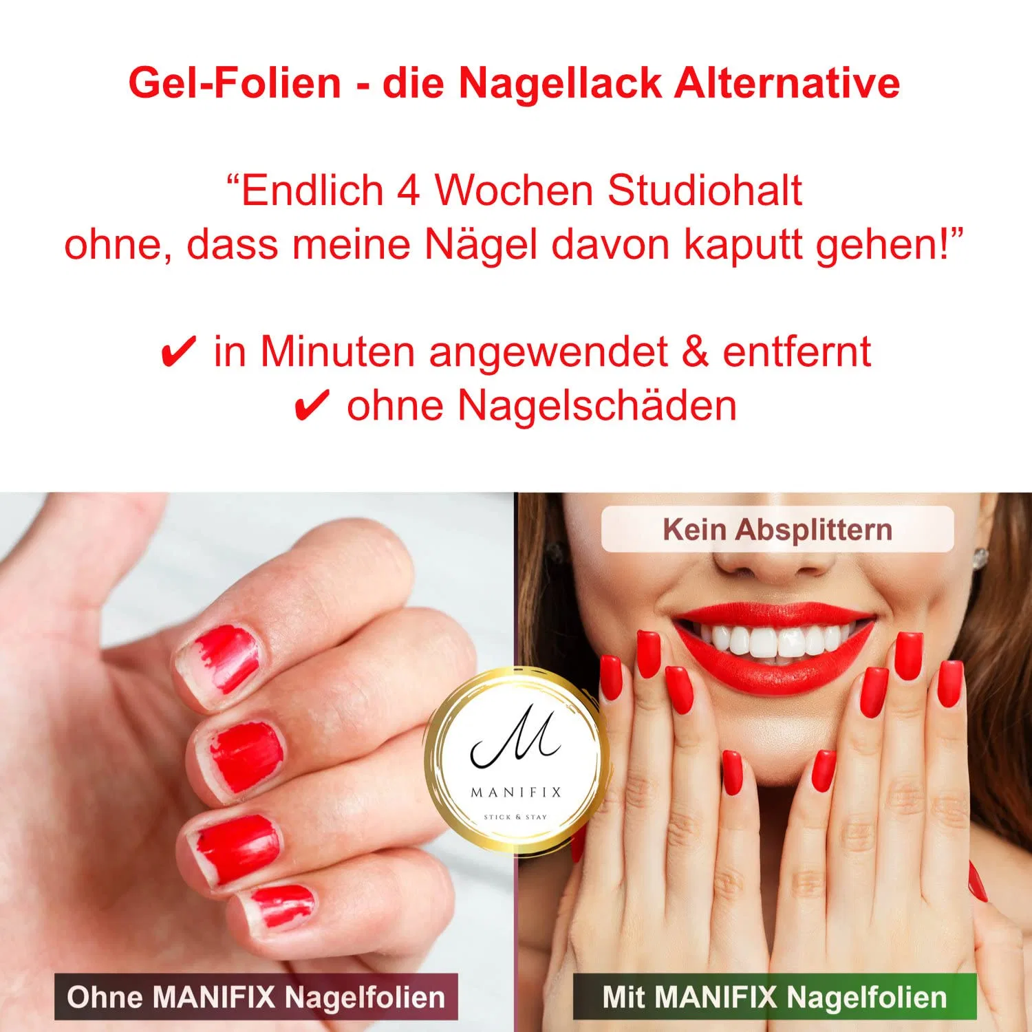 Гелевые УФ-пленки для ногтей «True Red» от Manifix Geschenkissimo — фото 3