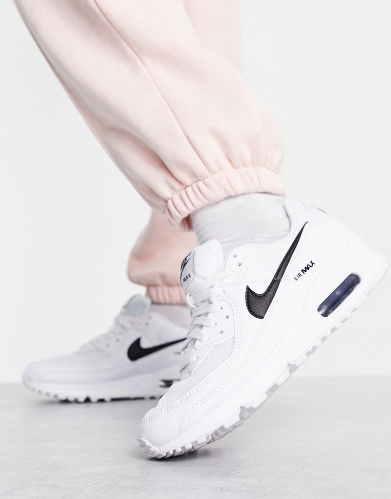 

Бело-черные кроссовки Nike Air Max 90, Черный, Бело-черные кроссовки Nike Air Max 90