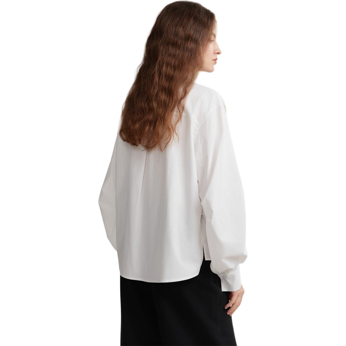 

ELLE Блузка Women's White Lapel Moderate Mock Two Piece