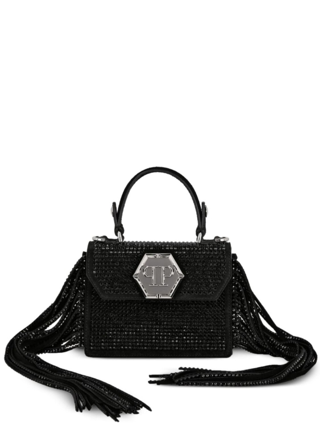 

Philipp Plein сумка-тоут Superheroin с кристаллами, черный