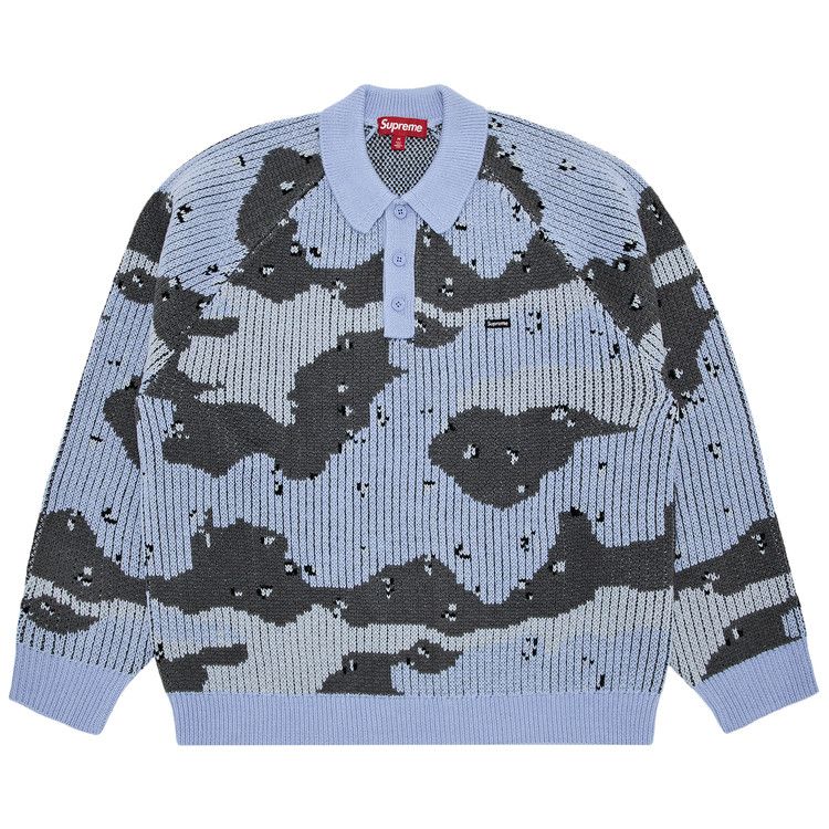 

Свитер Supreme Small Box Polo Sweater, Blue Camo