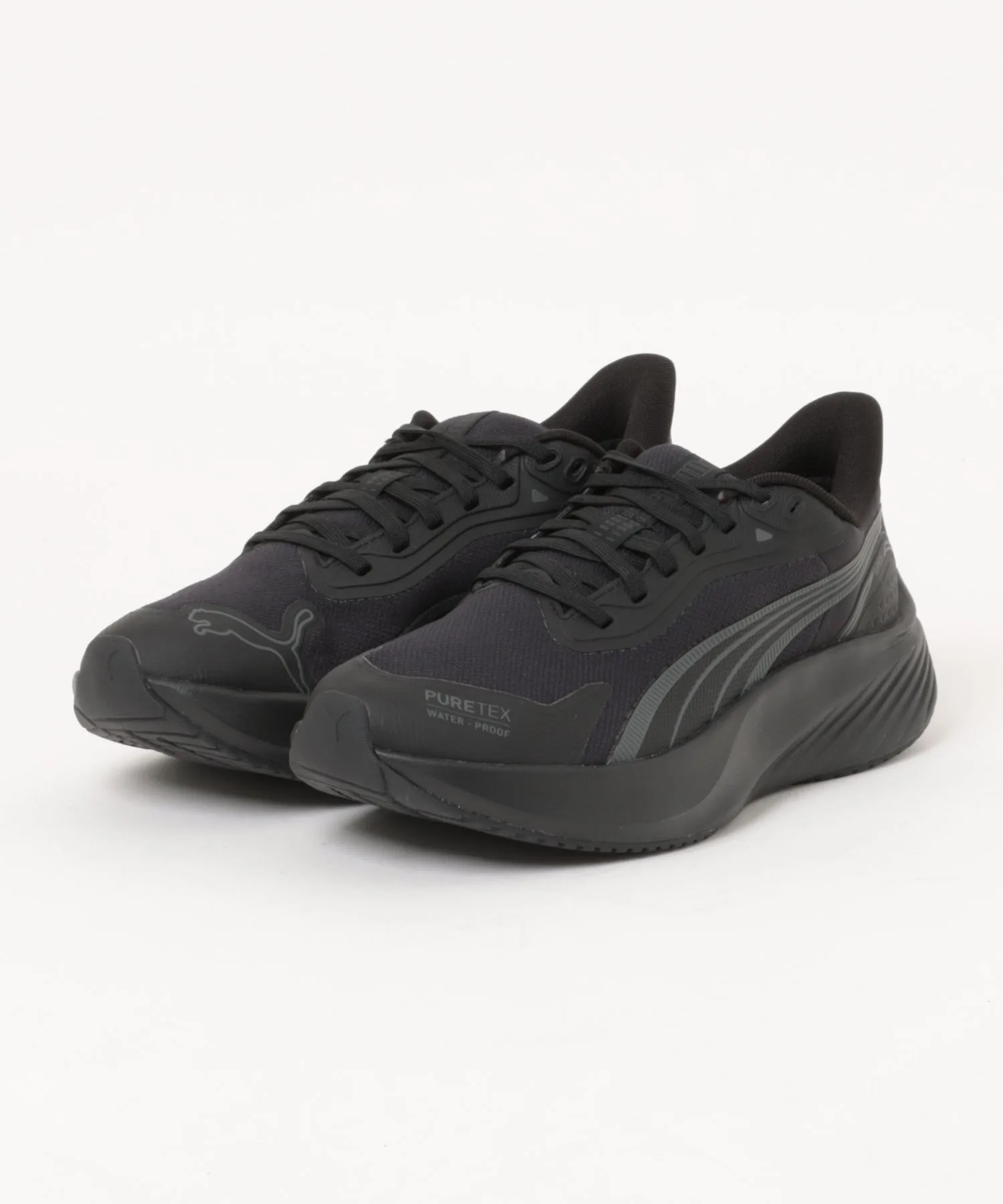 Унисекс кроссовки PUMA POUNCE LITE PTX EASE IN с быстрой шнуровкой чёрные