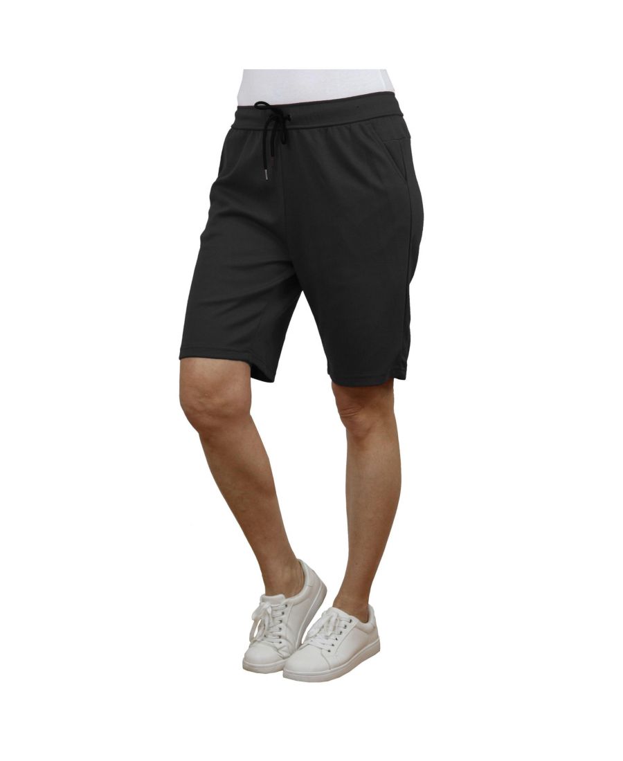 

Женские шорты свободного кроя из технологичного флиса с карманом на молнии, запаянным методом термосварки Galaxy By Harvic, Black